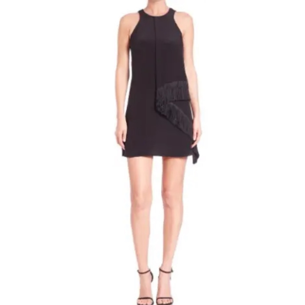 Derek Lam 10 Crosby Black Fringe Cocktail Dress - size 0 Extra Small - Picture 2 of 8